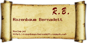 Rozenbaum Bernadett névjegykártya